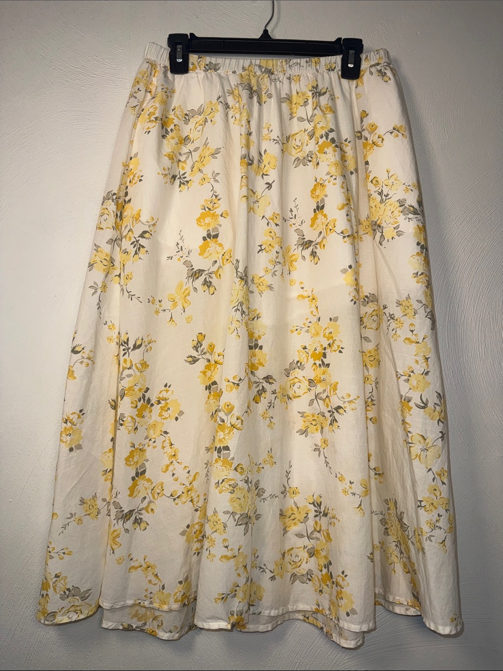 Cream Floral Butter Yellow Blossoms Skirt
